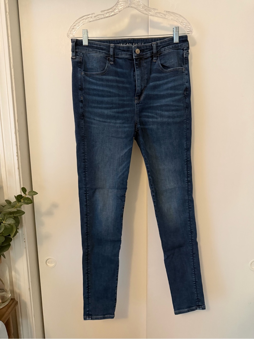 American Eagle Outfitters Medium Blue Skinny Jeans - High Rise
